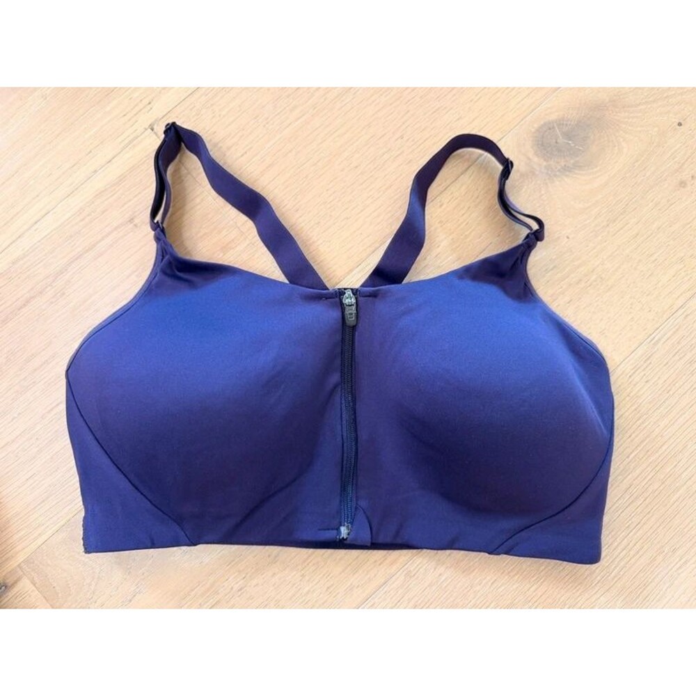 All In Motion Purple Sports Bra Womens size 38C Front Zip Close